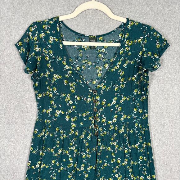 Wild Fable Dress XS Floral Gauzey Tiered Skater Y2K Babydoll Cottage Farmhouse - Picture 2 of 13